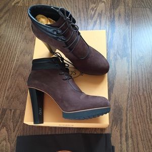 TOD’s Suede Platform Bootie